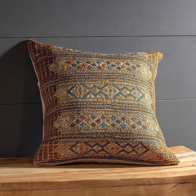 Indoor/ Outdoor Marina Tribal Stripe Pillow, 18